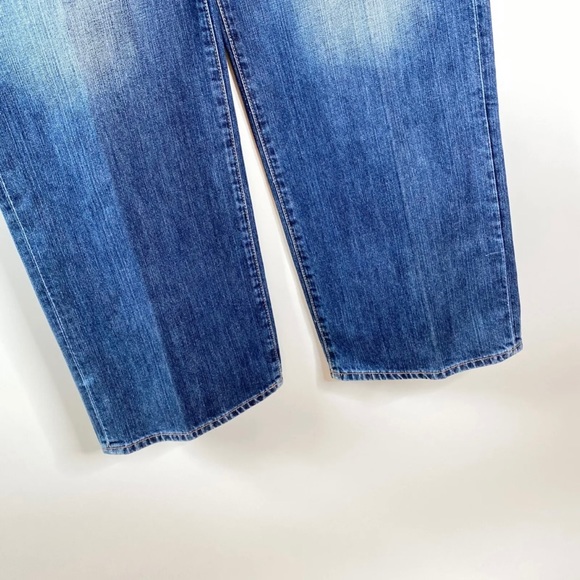 Lucky Brand Mens 181 Jean 36x32 Med Wash Relaxed Straight Distressed 100% Cotton - Picture 4 of 15